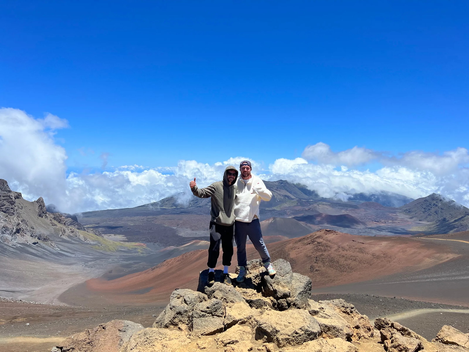 Guests at the rim of the Haleakala crater